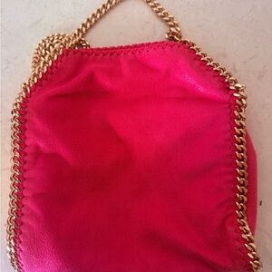 Stella McCartney Pink Shoulder Bag with Gold Chain